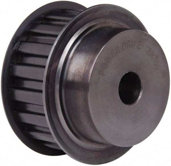 Power Drive - 18 Tooth, 5/8" Inside x 2.811" Outside Diam, Timing Belt Pulley - 3/4, 1" Belt Width, 2.865" Pitch Diam, Steel & Cast Iron - Top Tool & Supply