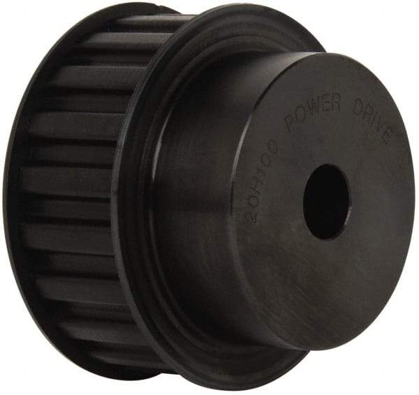 Power Drive - 20 Tooth, 5/8" Inside x 3.129" Outside Diam, Timing Belt Pulley - 3/4, 1" Belt Width, 3.183" Pitch Diam, Steel & Cast Iron - Top Tool & Supply