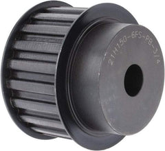 Power Drive - 21 Tooth, 3/4" Inside x 3.288" Outside Diam, Timing Belt Pulley - 1-1/2" Belt Width, 3.342" Pitch Diam, Steel & Cast Iron - Top Tool & Supply