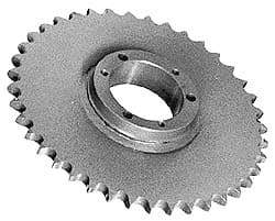 Browning - 25 Teeth, 1" Chain Pitch, Chain Size 80, Bushed Steel Roller-Chain Sprockets - Top Tool & Supply