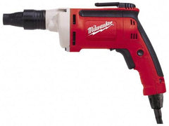 Milwaukee Tool - Pistol Grip Handle, 2,500 RPM, 10 to 140 In/Lb Torque, Electric Screwdriver - 1/4" Bit Holder, 120 Volts, 6.5 Amps - Top Tool & Supply