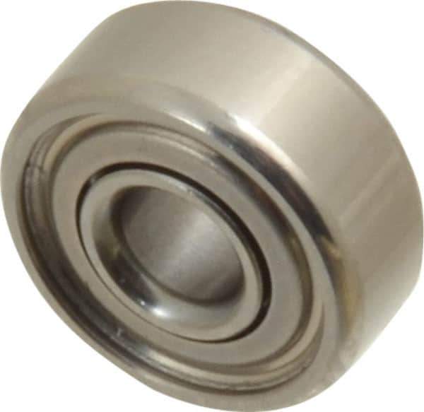 Value Collection - 1/8" Bore Diam, 3/8" OD, Double Shield Miniature Radial Ball Bearing - 5/32" Wide, 1 Row, Round Bore, 49 Lb Static Capacity, 144 Lb Dynamic Capacity - Top Tool & Supply