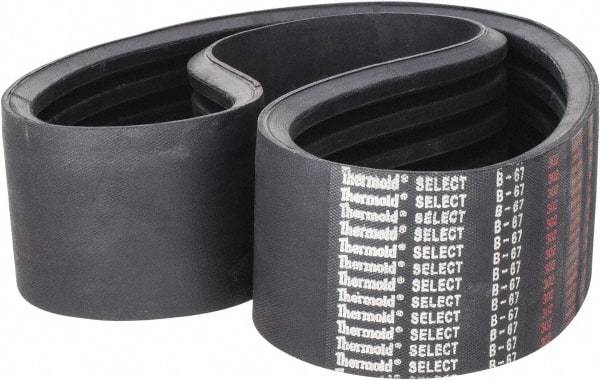 Value Collection - Section B, V-Belt - Neoprene Rubber, Classic Banded, No. B-67 - Top Tool & Supply