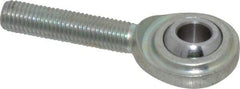 Made in USA - 5/16" ID, 7/8" Max OD, 3,600 Lb Max Static Cap, Plain Male Spherical Rod End - 5/16-24 RH, Steel with Steel Raceway - Top Tool & Supply