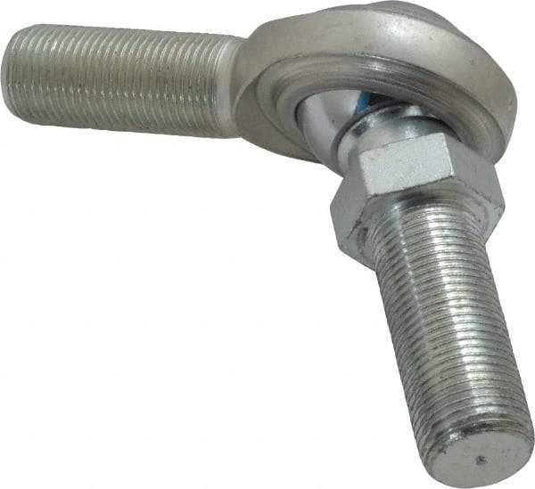 Made in USA - 3/4" ID, 1-3/4" Max OD, 14,290 Lb Max Static Cap, Male Spherical Rod End with Stud - 3/4-16 RH, Steel with Steel Raceway - Top Tool & Supply