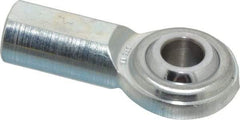 Made in USA - 5/16" ID, 7/8" Max OD, 3,600 Lb Max Static Cap, Plain Female Spherical Rod End - 5/16-24 RH, Steel with Steel Raceway - Top Tool & Supply