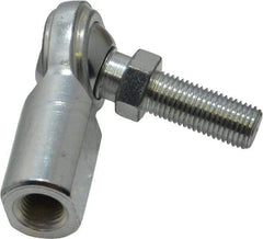 Made in USA - 3/8" ID, 1" Max OD, 5,100 Lb Max Static Cap, Female Spherical Rod End with Stud - 3/8-24 RH, Steel with Steel Raceway - Top Tool & Supply