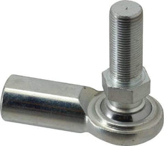 Made in USA - 3/4" ID, 1-3/4" Max OD, 14,290 Lb Max Static Cap, Female Spherical Rod End with Stud - 3/4-16 RH, Steel with Steel Raceway - Top Tool & Supply