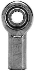 Made in USA - 3/16" ID, 5/8" Max OD, 3,736 Lb Max Static Cap, Female Spherical Rod End with Stud - 10-32 RH, Alloy Steel with Steel Raceway - Top Tool & Supply