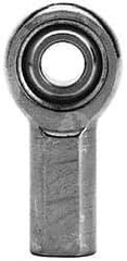 Made in USA - 7/16" ID, 1-1/8" Max OD, 10,290 Lb Max Static Cap, Female Spherical Rod End with Stud - 7/16-20 RH, Alloy Steel with Steel Raceway - Top Tool & Supply