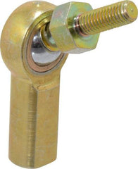 Made in USA - 3/16" ID, 5/8" Max OD, 1,624 Lb Max Static Cap, Female Spherical Rod End with Stud - 10-32 RH, Steel with Bronze Raceway - Top Tool & Supply