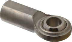 Made in USA - 5/8" ID, 1-1/2" Max OD, 5,870 Lb Max Static Cap, Plain Female Spherical Rod End - 5/8-18 RH, Stainless Steel with Stainless Steel Raceway - Top Tool & Supply