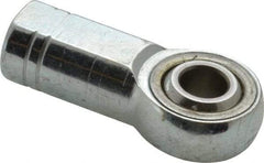 Made in USA - 3/8" ID, 1" Max OD, 9,550 Lb Max Static Cap, Plain Female Spherical Rod End - 3/8-24 RH, Alloy Steel with Steel Raceway - Top Tool & Supply