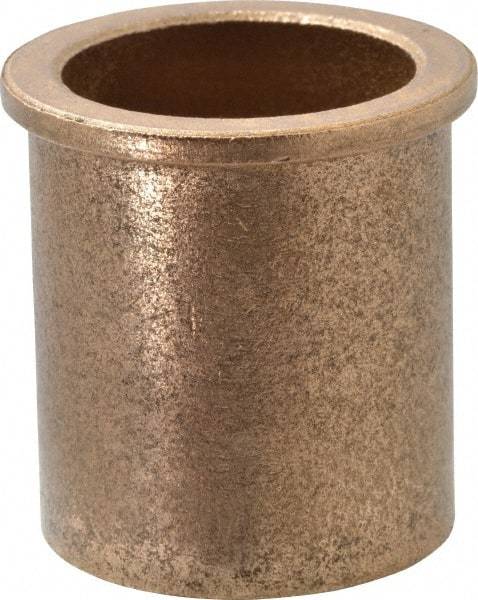 Boston Gear - 1-1/4" Inside x 1-1/2" Outside Diam, Oil Impregnated Bronze SAE-841 Flanged Sleeve Bearing - 1-3/4" Flange Outside Diam, 1/8" Flange Thickness, 1-3/4" OAL - Top Tool & Supply