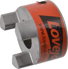 Lovejoy - 1-1/8" Max Bore Diam, 1/4" x 1/8" Keyway Width x Depth, Flexible Coupling Hub - 2.54" OD, 3-1/2" OAL, Sintered Iron, Order 2 Hubs & 1 Spider for Complete Coupling - Top Tool & Supply