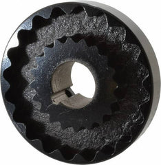 Lovejoy - 1-1/8" Max Bore Diam, 1/4" x 1/8" Keyway Width x Depth, Flexible Coupling Hub - 4" OD, 3-1/2" OAL, Cast Iron - Top Tool & Supply