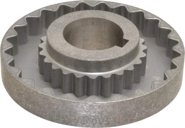 Lovejoy - 1-1/2" Max Bore Diam, 3/8" x 3/16" Keyway Width x Depth, Flexible Coupling Hub - 4-5/8" OD, 3.94" OAL, Cast Iron - Top Tool & Supply