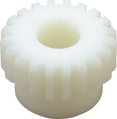 Poly Hi Solidur - 16 Pitch, 1-1/4" Pitch Diam, 20 Tooth Spur Gear - 1/2" Face Width, 1/2" Bore Diam, 1-1/16" Hub Diam, Nylon - Top Tool & Supply