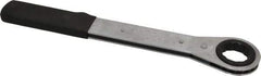 Lang - 36mm 12 Point Ratcheting Box Wrench - Single End, 15-1/2" OAL, Steel, Nickel Chrome Finish - Top Tool & Supply