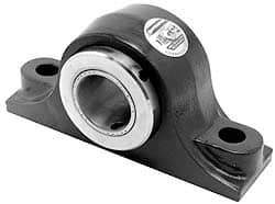 Browning - 3-7/16" ID, 14" OALType E Nonexpansion Pillow Block - 3-3/4" Base-to-Ctr Ht, Cast Iron - Top Tool & Supply