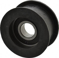 Fenner Drives - 17 Inside x 2.35" Outside Diam, 0.98" Wide Pulley Slot, Glass Reinforced Nylon Idler Pulley - For Use with Flat Belts, 7/8" Wide - Top Tool & Supply