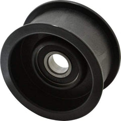 Fenner Drives - 17 Inside x 3.38" Outside Diam, 1.38" Wide Pulley Slot, Glass Reinforced Nylon Idler Pulley - For Use with Flat Belts, 1-1/8" Wide - Top Tool & Supply