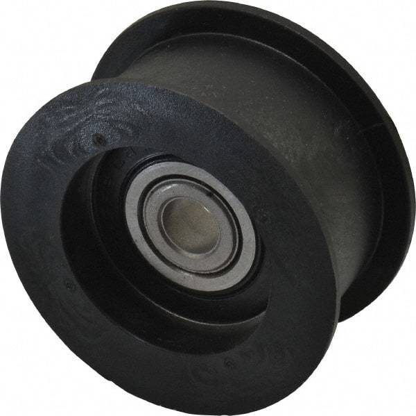 Fenner Drives - 3/8 Inside x 2.35" Outside Diam, 0.98" Wide Pulley Slot, Glass Reinforced Nylon Idler Pulley - For Use with Flat Belts, 7/8" Wide - Top Tool & Supply