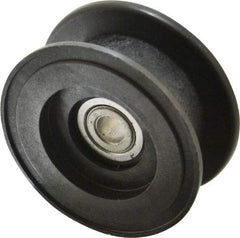 Fenner Drives - 3/8 Inside x 2.76" Outside Diam, 0.82" Wide Pulley Slot, Glass Reinforced Nylon Idler Pulley - For Use with Flat Belts, 5/8" Wide - Top Tool & Supply