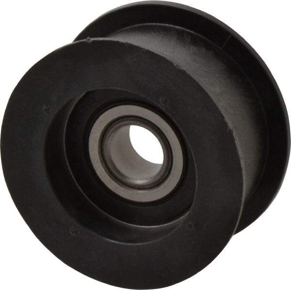 Fenner Drives - 1/2 Inside x 2.35" Outside Diam, 0.98" Wide Pulley Slot, Glass Reinforced Nylon Idler Pulley - For Use with Flat Belts, 7/8" Wide - Top Tool & Supply