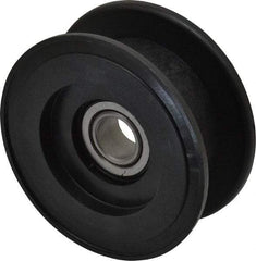 Fenner Drives - 1/2 Inside x 2.76" Outside Diam, 0.82" Wide Pulley Slot, Glass Reinforced Nylon Idler Pulley - For Use with Flat Belts, 5/8" Wide - Top Tool & Supply