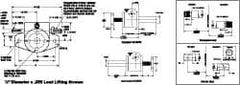 Duff-Norton - 1/4 Ton Capacity, 12" Lift Height, Inverted Mechanical Screw Actuator - Top Plate - Top Tool & Supply