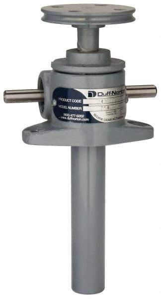 Duff-Norton - 1 Ton Capacity, 6" Lift Height, Upright Mechanical Screw Actuator - Top Plate - Top Tool & Supply