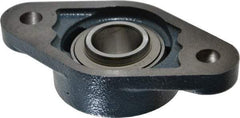 Value Collection - 130mm OAL2-Bolt Flange Bearing - 3100 Lb Dyn Cap, Cast Iron - Top Tool & Supply