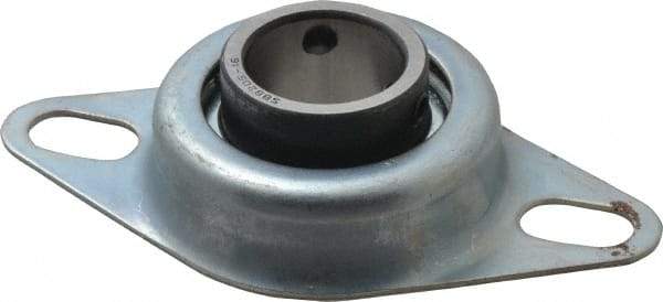 Value Collection - 1" ID, 1.2205" OAL x 4-1/2" OAH 2-Bolt Flange - 1,740 Lb Static Cap, 3,100 Lb Dyn Cap, 3-3/8" Btw Mnt Hole Ctrs, Stamped Steel Rubber Mount - Top Tool & Supply