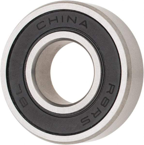 Tritan - 1/2" Bore Diam, 1-1/8" OD, Double Seal Deep Groove Radial Ball Bearing - 5/16" Wide, 1 Row, Round Bore, 535 Lb Static Capacity, 1,148 Lb Dynamic Capacity - Top Tool & Supply