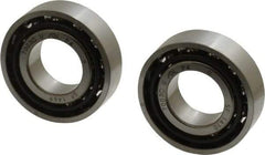 Nachi - 17mm Bore Diam, 35mm OD, Open Angular Contact Radial Ball Bearing - 10mm Wide, 1 Row, Round Bore, 8,300 Nm Static Capacity, 11,400 Nm Dynamic Capacity - Top Tool & Supply