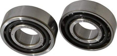 Nachi - 17mm Bore Diam, 40mm OD, Open Angular Contact Radial Ball Bearing - 12mm Wide, 1 Row, Round Bore, 11,800 Nm Static Capacity, 17,800 Nm Dynamic Capacity - Top Tool & Supply