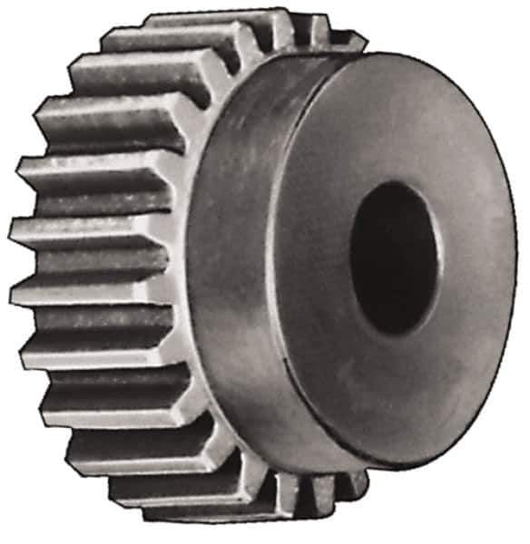 Browning - 6 Pitch, 2.333" Pitch Diam, 2.66" OD, 14 Tooth Spur Gear - 2" Face Width, 1" Bore Diam, 1-3/16" Hub Diam, 20° Pressure Angle, Steel - Top Tool & Supply