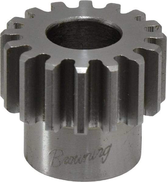 Browning - 16 Pitch, 1" Pitch Diam, 16 Tooth Spur Gear - 1/2" Bore Diam, 13/16" Hub Diam, Steel - Top Tool & Supply