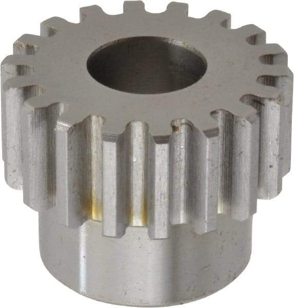 Browning - 16 Pitch, 1-1/8" Pitch Diam, 18 Tooth Spur Gear - 1/2" Bore Diam, 15/16" Hub Diam, Steel - Top Tool & Supply