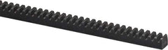 Browning - 1-1/4" Face Width, 6 Feet Long, 1-1/4" Thick Steel Gear Rack - Gray, 10 Pitch, 20° Pressure Angle - Top Tool & Supply