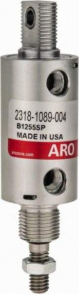 ARO/Ingersoll-Rand - 1/2" Stroke x 1-1/8" Bore Double Acting Air Cylinder - 1/8 Port, 3/8-16 Rod Thread - Top Tool & Supply