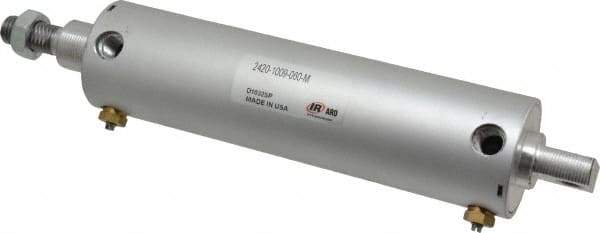 ARO/Ingersoll-Rand - 6" Stroke x 2" Bore Double Acting Air Cylinder - 1/4 Port, 5/8-11 Rod Thread - Top Tool & Supply