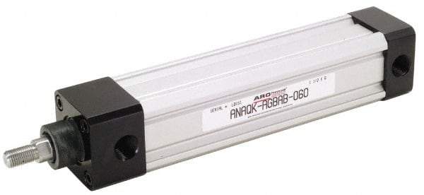 ARO/Ingersoll-Rand - 2" Stroke x 4" Bore Double Acting Air Cylinder - 3/4-16 Rod Thread, 250 Max psi, 185°F - Top Tool & Supply