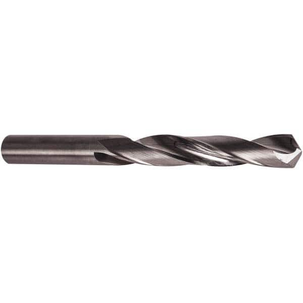 Jobber Length Drill Bit: 0.1772″ Dia, 118 °, Solid Carbide Bright/Uncoated, 2.758″ OAL, Right Hand Cut, Straight-Cylindrical Shank, Series D33M