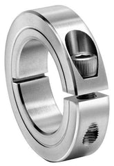 Climax Metal Products - 2-5/16" Bore, Stainless Steel, One Piece One Piece Split Shaft Collar - 3-1/2" Outside Diam, 3/4" Wide - Top Tool & Supply