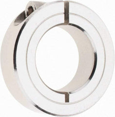 Climax Metal Products - 1" Bore, Stainless Steel, One Piece Clamp Collar - 1-3/4" Outside Diam, 1/2" Wide - Top Tool & Supply