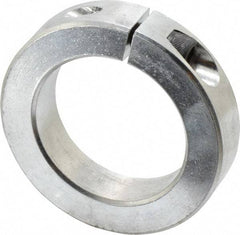 Climax Metal Products - 2" Bore, Aluminum, One Piece Clamp Collar - 3" Outside Diam, 11/16" Wide - Top Tool & Supply