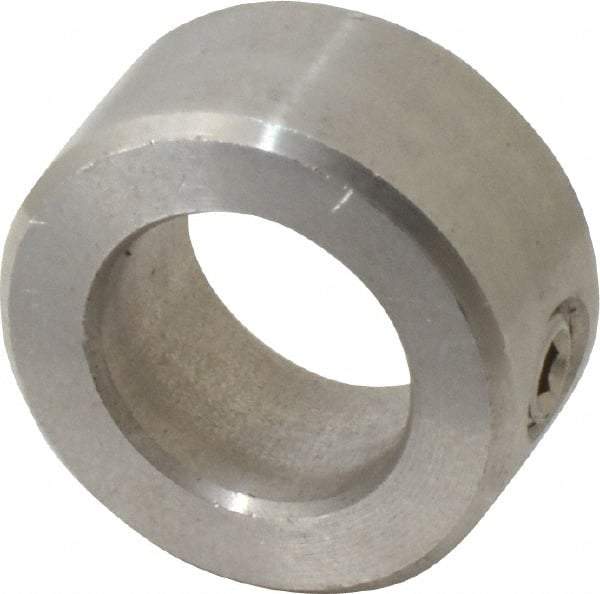 Climax Metal Products - 15mm Bore, Stainless Steel, Set Screw Shaft Collar - 1" Outside Diam - Top Tool & Supply