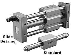 SMC PNEUMATICS - 8" Stroke x 1/4" Bore Double Acting Air Cylinder - 10-32 Port - Top Tool & Supply